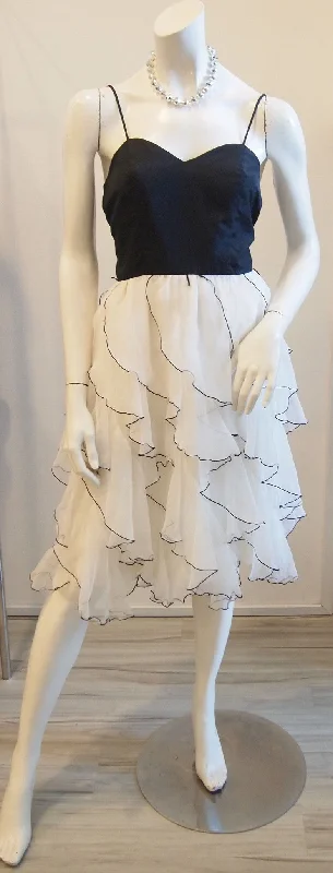 Black with white ruffles and black trimming skirt lace skirt intricate