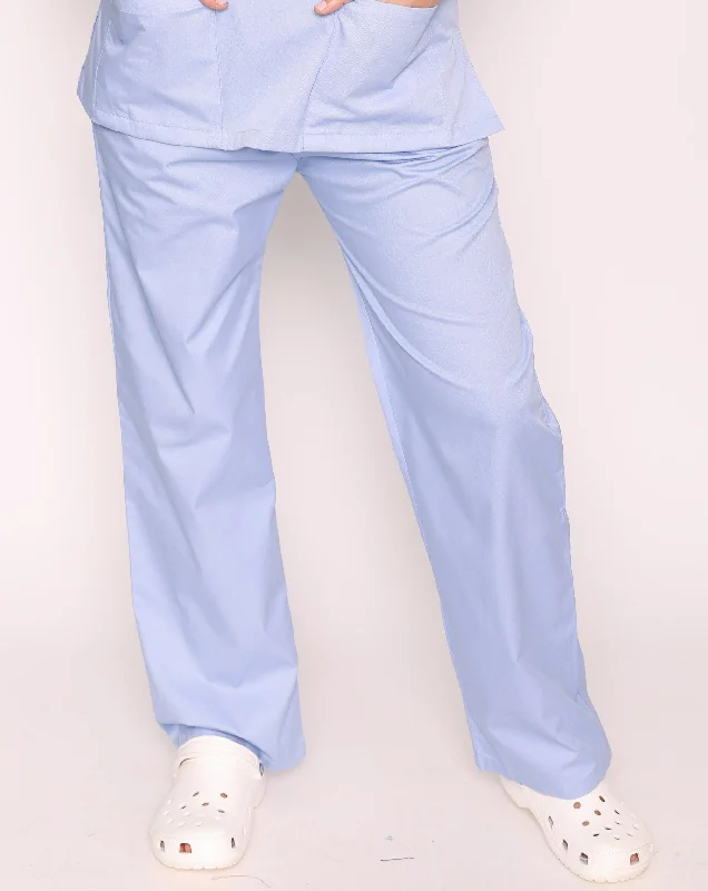 Howser Casey Unisex Smart Scrub Trousers - Sky Blue Trousers Denim Blue