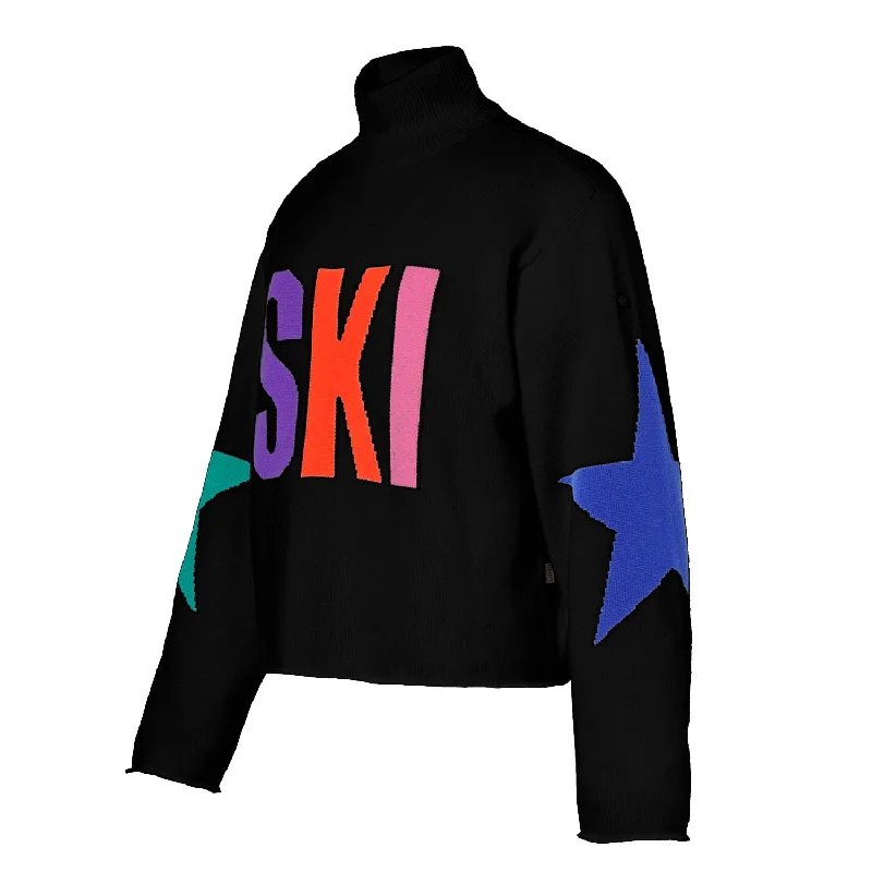 Calore Long Sleeve Knit Sweater Mesh Sweater Canvas Denim