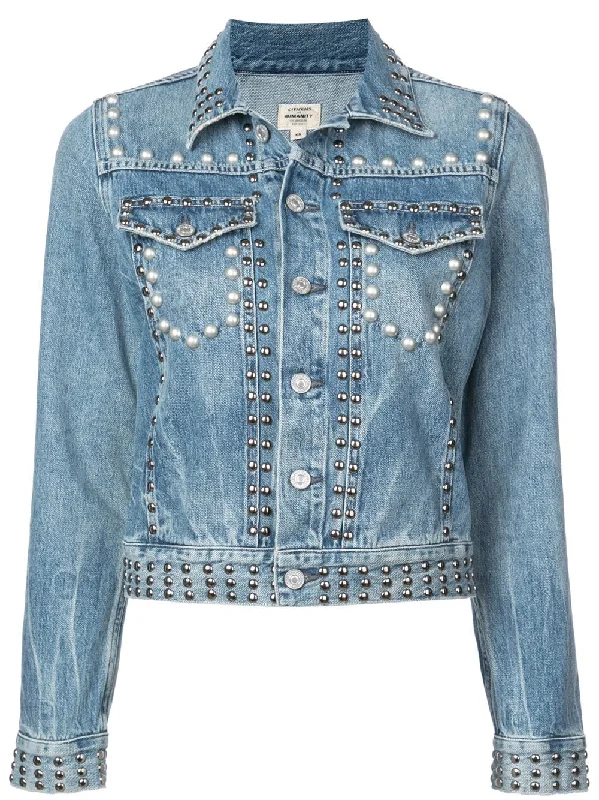 Cleo studded denim jacket Corduroy Jacket Velvet Jacket Brocade Jacket