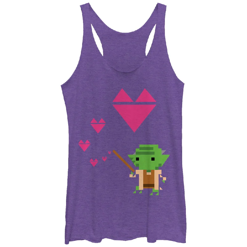 Women's Star Wars Valentine's Day Yoda Racerback Tank Top strapless tank top