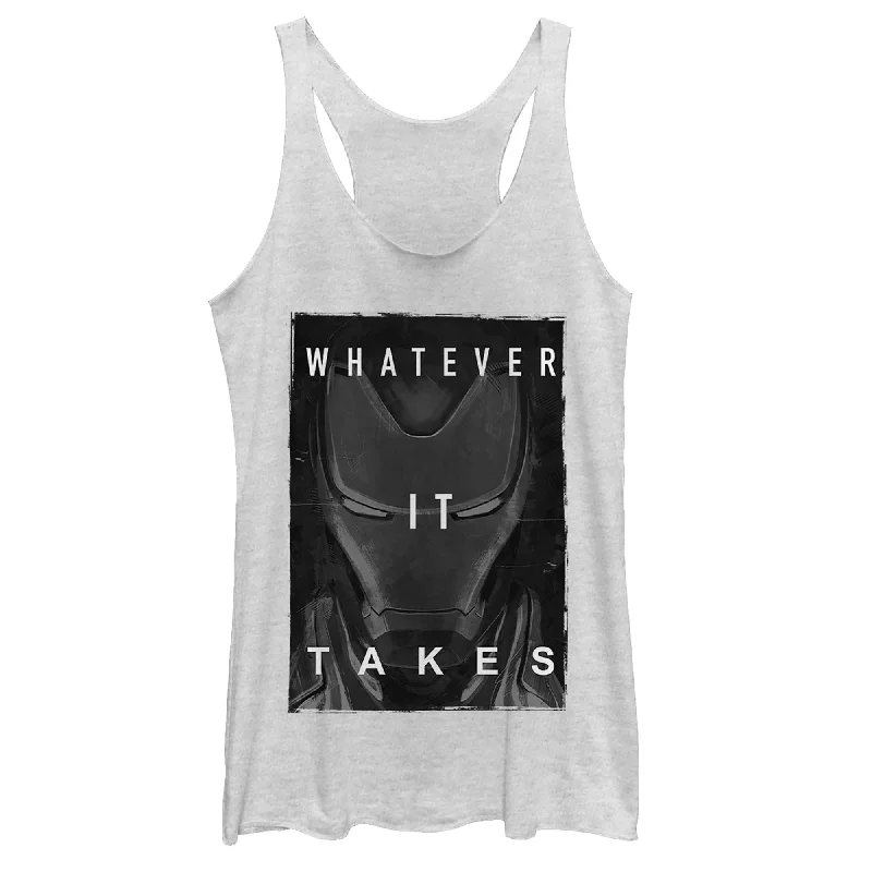 Women's Marvel Avengers: Endgame Iron Man Whatever It Takes Racerback Tank Top stretchy tank top