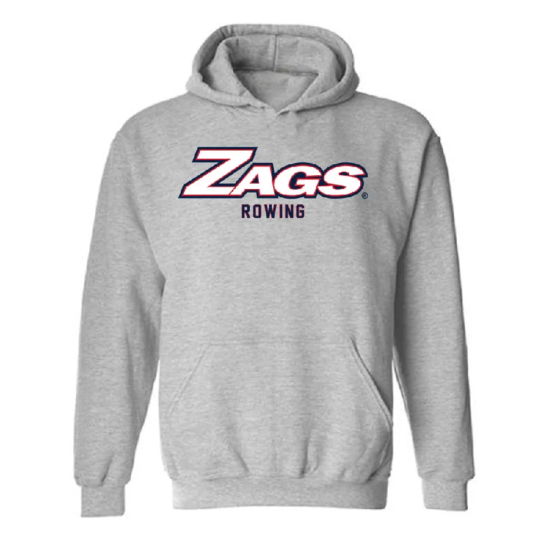 Gonzaga - NCAA Women's Rowing : Haley Novotny - Classic Shersey Hooded Sweatshirt Hoodie with Metallic Shiny Futuristic