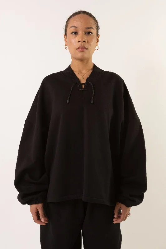 HIKE HOCKEY COLLAR SWEATSHIRT Hoodie with Color Block Contrast Stylish