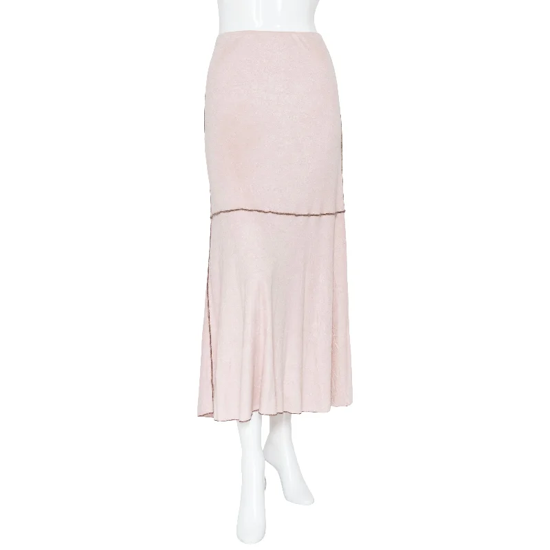 Rozae Nichols Contrast Maxi Skirt cashmere skirt fine