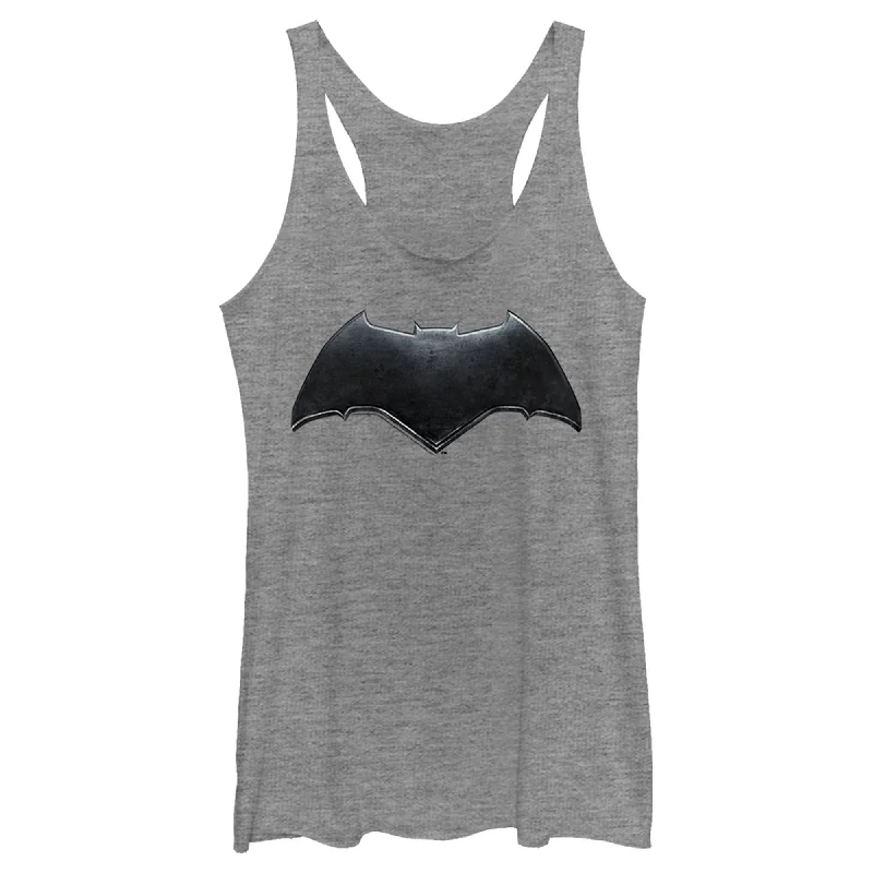 Women's Zack Snyder Justice League Batman Logo Racerback Tank Top soft tank top