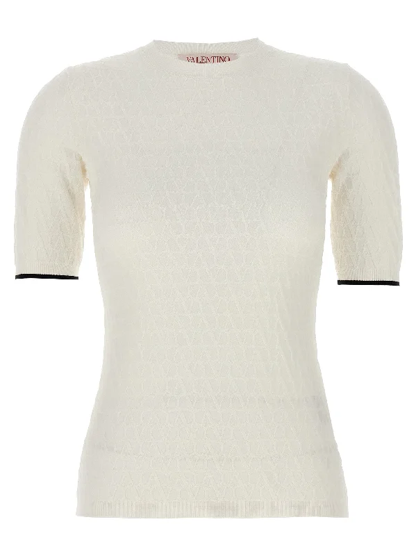 Valentino Toile Iconographe Jersey Pure White Jersey Tee