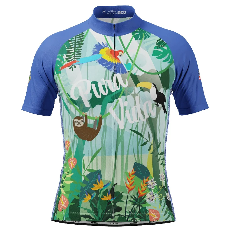 Men's Pura Vida Short Sleeve Cycling Jersey Party Jersey Tee