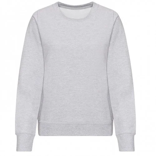 Awdis Womens/Ladies Heather Sweatshirt Hoodie with Rolled Sleeves Casual Relaxed