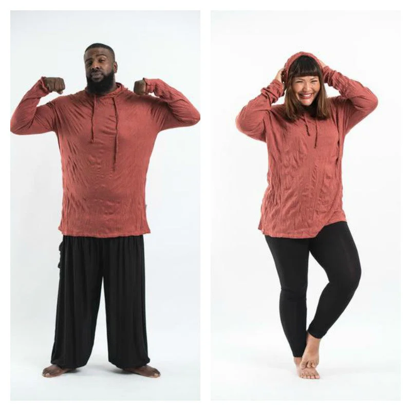 Plus Size Sure Design Unisex Blank Hoodie Brick Hoodie with Logo Branding Identity