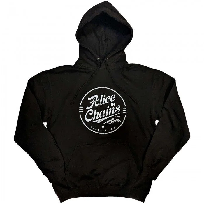 Alice In Chains Unisex Adult Circle Emblem Pullover Hoodie Hoodie with Reflective Safety Nightwear