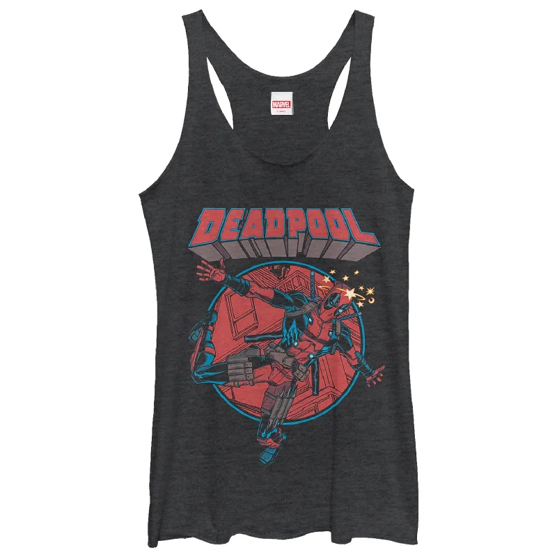 Women's Marvel Deadpool Concussion Racerback Tank Top peach tank top