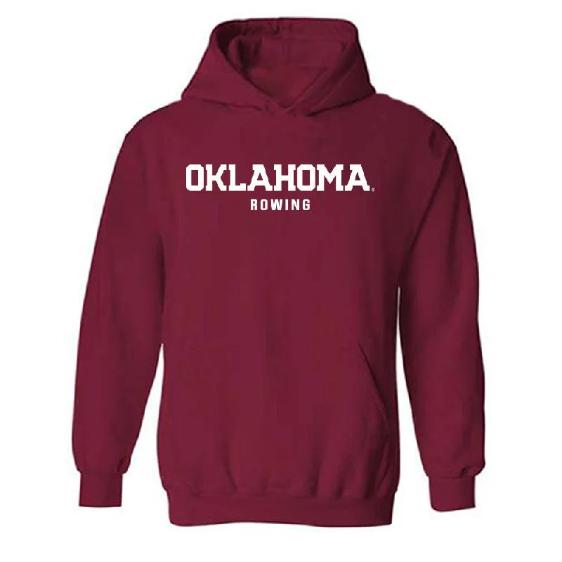 Oklahoma - NCAA Women's Rowing : Kennedy Stewart - Classic Shersey Hooded Sweatshirt Hoodie with Batwing Sleeves Loose Dramatic