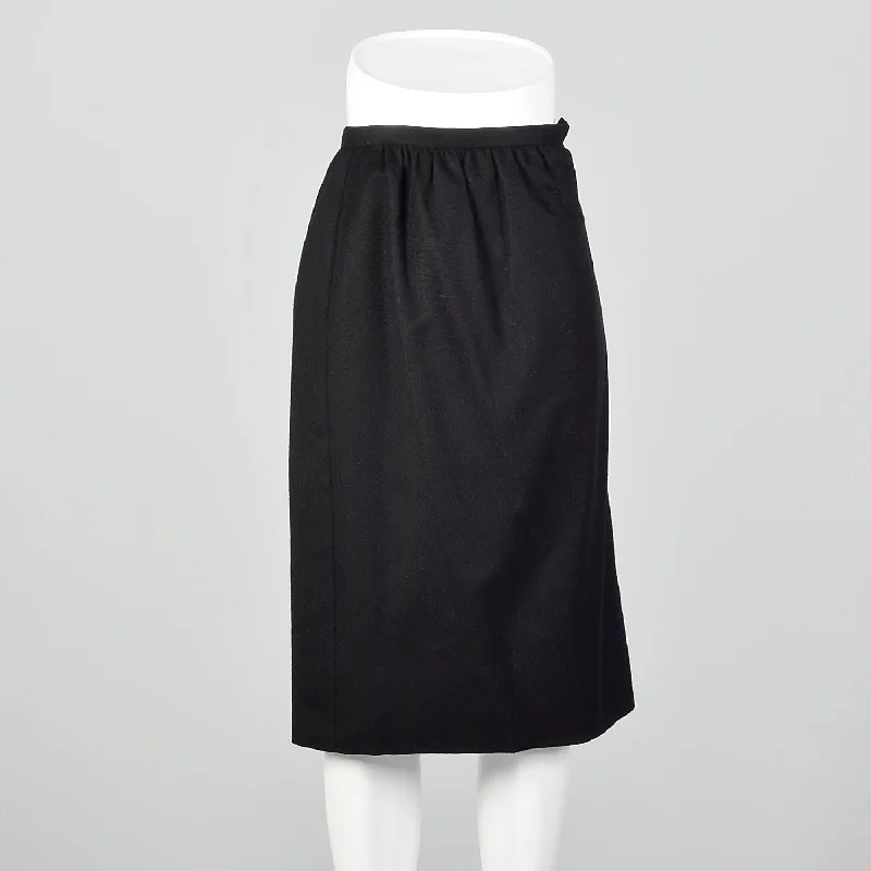 XXS 1950s Black Pencil Skirt high waist skirt