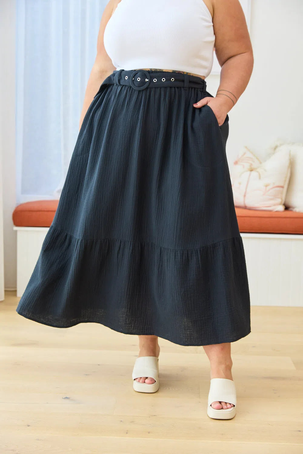 Indiana Skirt - Black summer skirt style