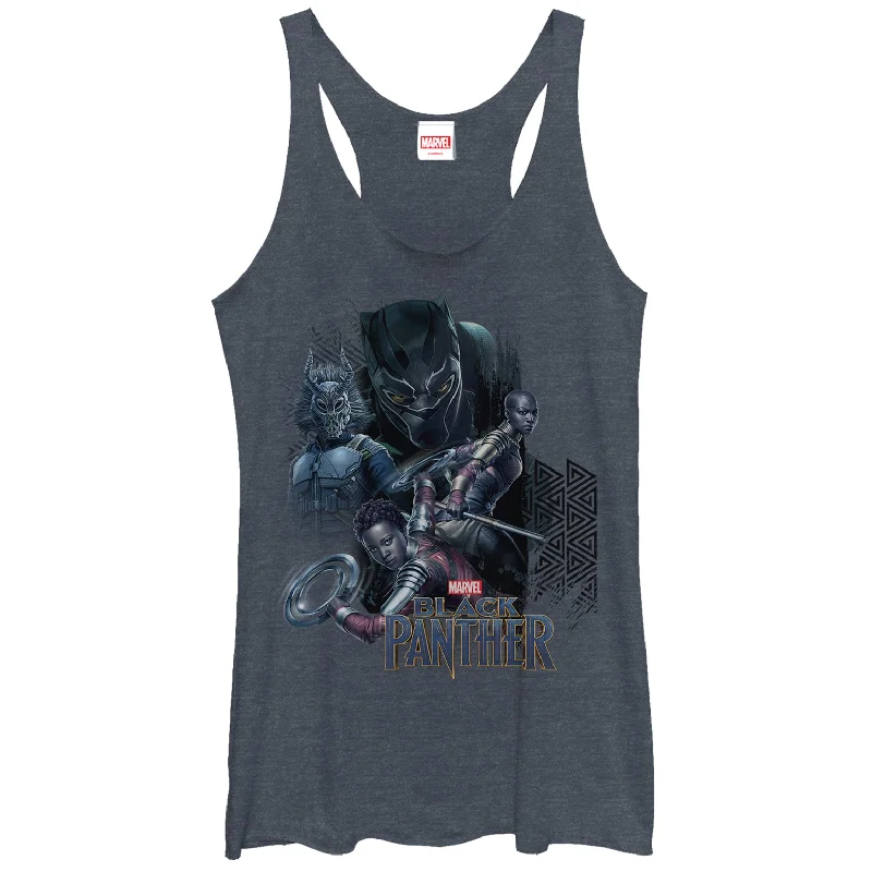 Women's Marvel Black Panther 2018 Character View Racerback Tank Top glitter tank top