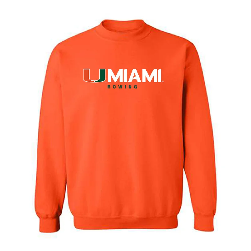 Miami - NCAA Women's Rowing : Abby Evans - Classic Shersey Crewneck Sweatshirt Hoodie with Logo Branding Identity