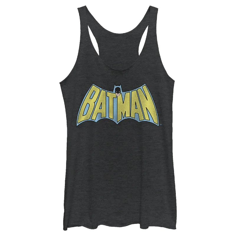 Women's Batman Vintage Hero Logo Racerback Tank Top crossback tank top