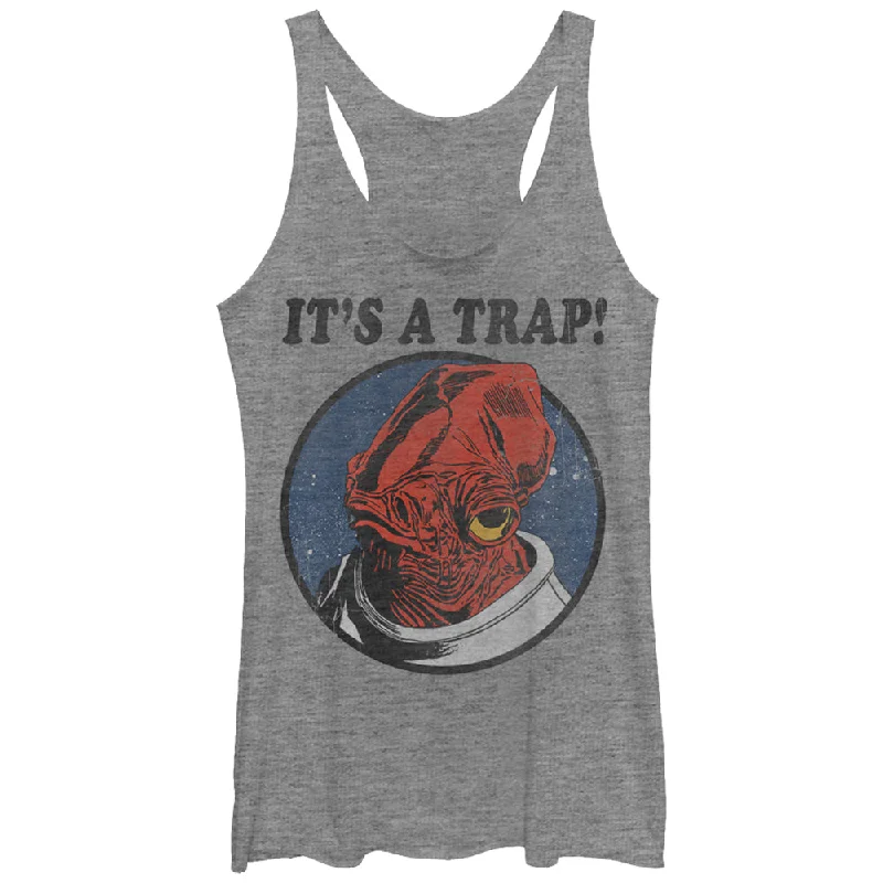 Women's Star Wars It's a Trap Admiral Ackbar Racerback Tank Top cutout tank top