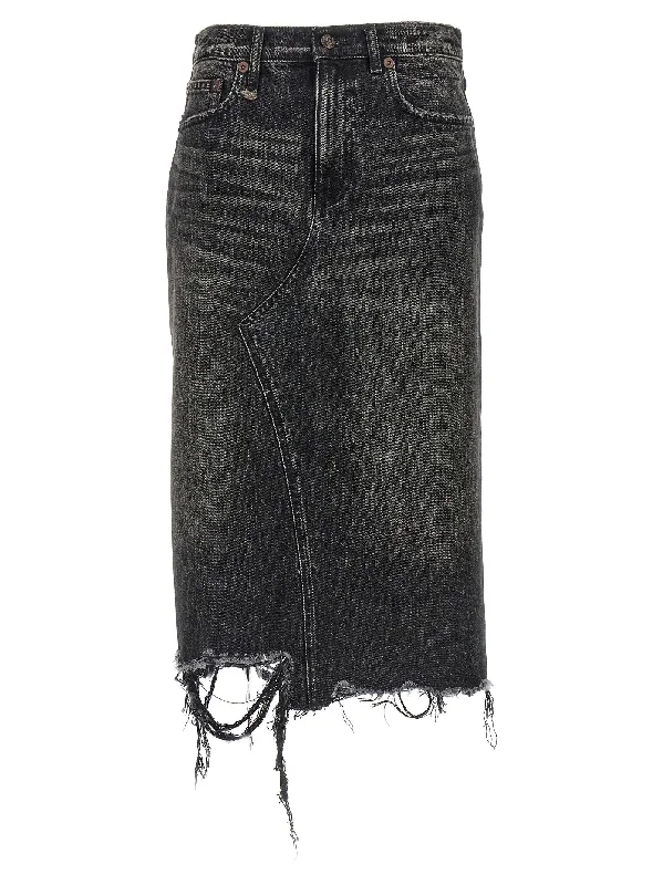 Jesse Skirt velvet skirt glossy