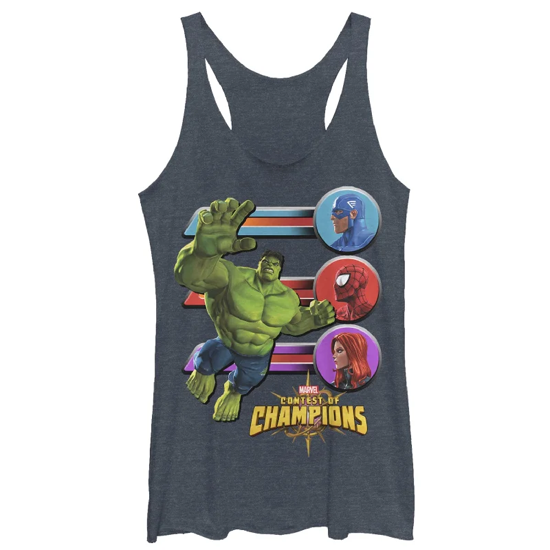 Women's Marvel Contest of Champions Hulk Battle Racerback Tank Top stylish tank top