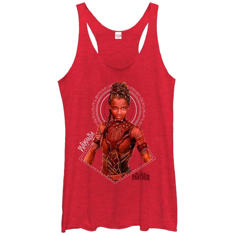 Women's Marvel Black Panther 2018 Shuri Portrait Racerback Tank Top flowy tank top