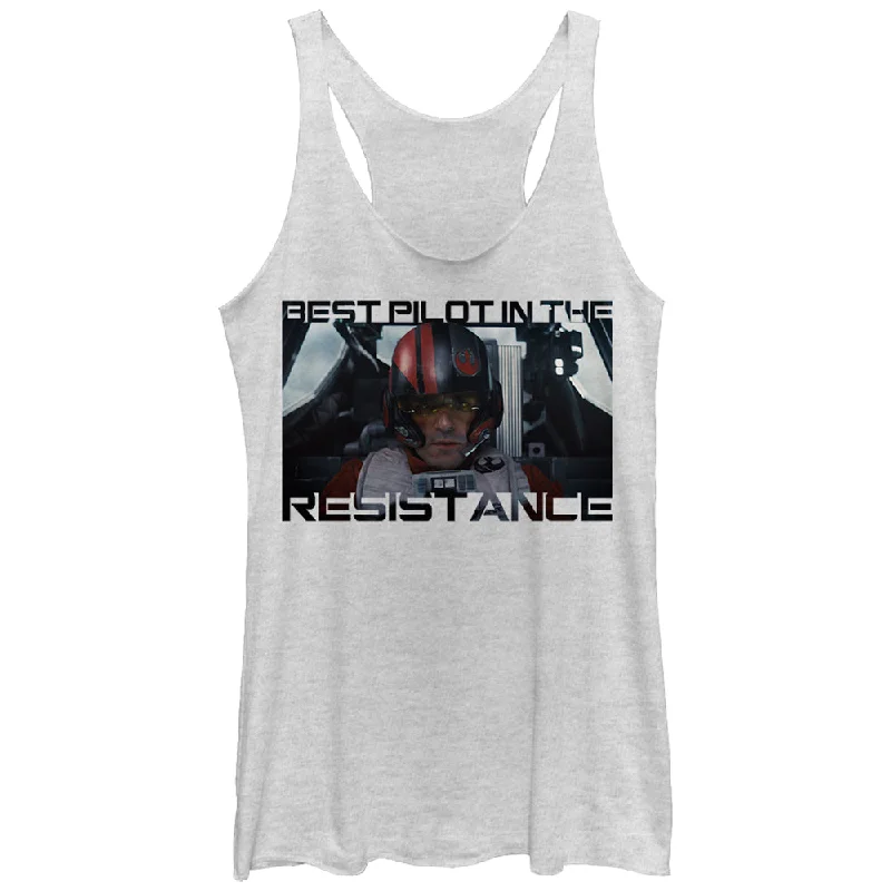 Women's Star Wars The Force Awakens Poe Best Pilot in the Resistance Racerback Tank Top sexy tank top Women's Star Wars The Force Awakens Poe Best Pilot in the Resistance Racerback Tank Top sexy tank top