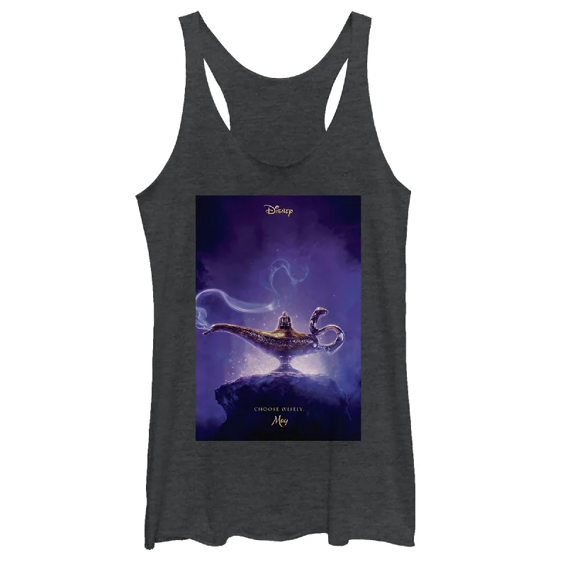 Women's Aladdin Choose Wisely Movie Poster Racerback Tank Top relaxed fit tank