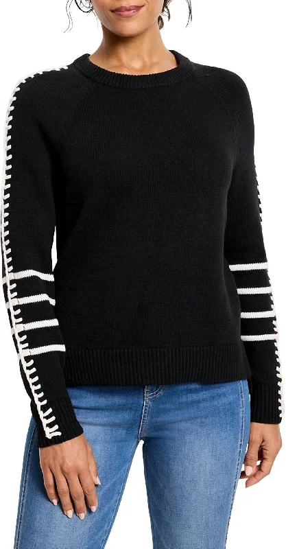 Dashing Down Sweater In Black Onyx Nylon Fabric Polyester Fabric Spandex Fabric