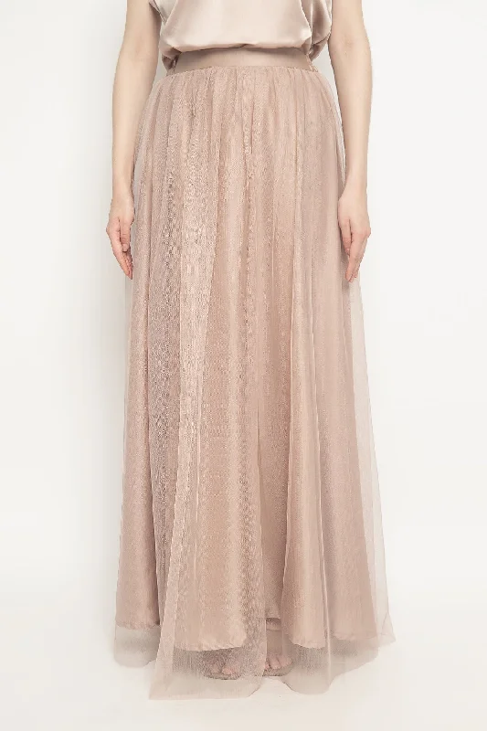 Aurora Skirt in Latte silk skirt elegant