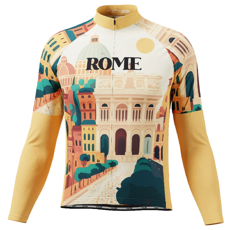 Men's Around The World - Rome Long Sleeve Cycling Jersey Fashion Jersey Blouse