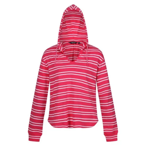 Regatta Womens/Ladies Minerve Stripe V Neck Hoodie Hoodie with High Neck Warm Protective