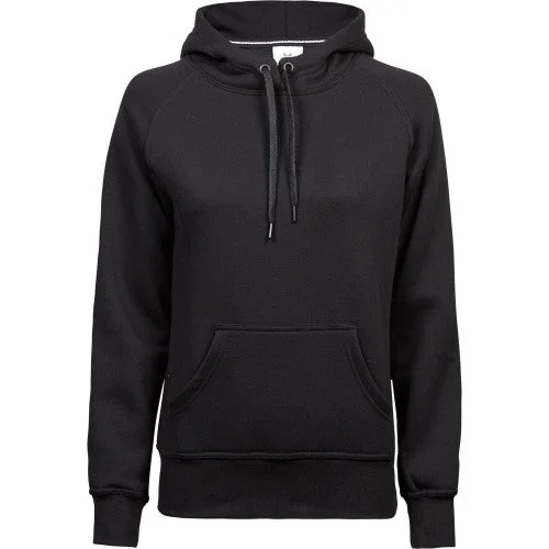 Tee Jays Womens/Ladies Hooded Sweatshirt Hoodie with Hem Raw Edge Edgy Unfinished
