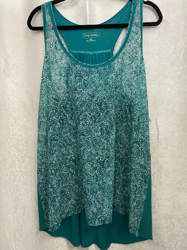 Teal Print Maurices Tank Women's one shoulder tank
