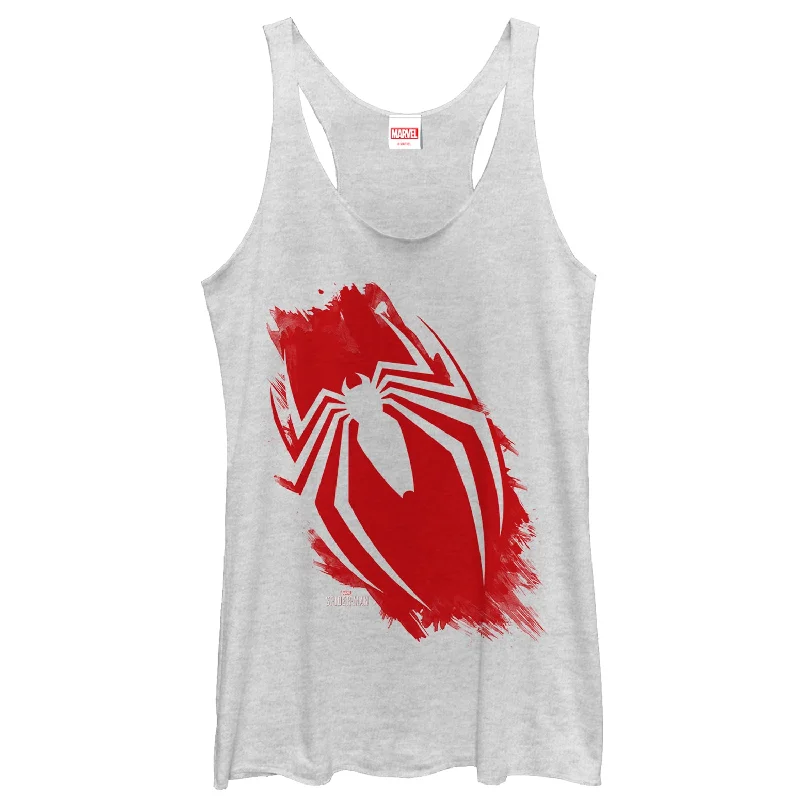 Women's Marvel Gamerverse Spider-Man Symbol Streak Racerback Tank Top bronze tank top