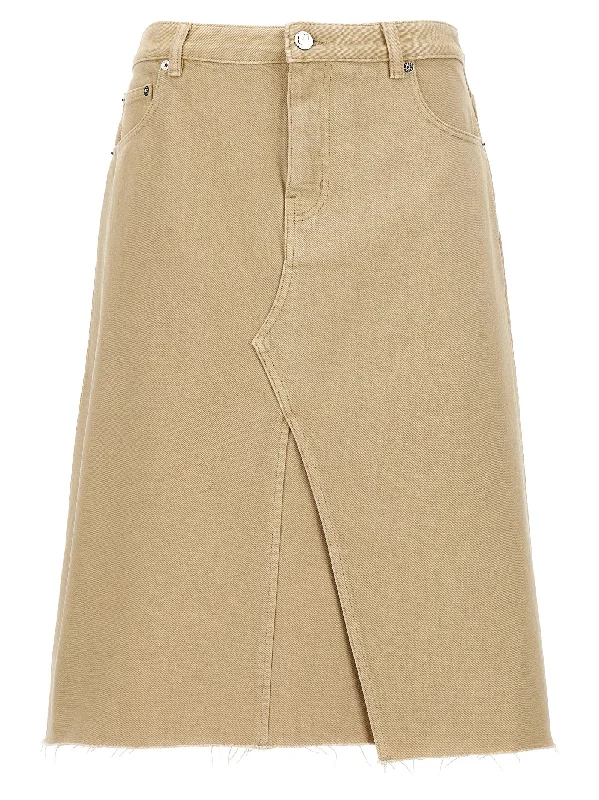 Deconstructed Midi Skirt zip skirt side