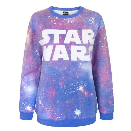 Star Wars Womens/Ladies Cosmic Sublimation Sweatshirt Hoodie with Button Classic Timeless
