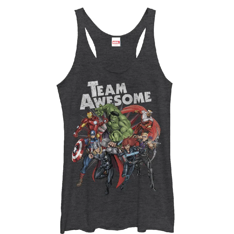 Women's Marvel Avengers Team Awesome Racerback Tank Top striped tank top