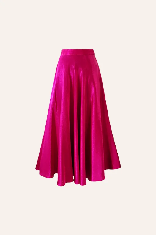 Diana Skirt in Pink leather skirt durable