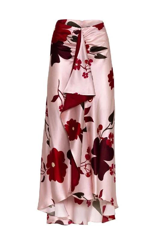 SYMPHONY PRINTED SKIRT linen skirt light