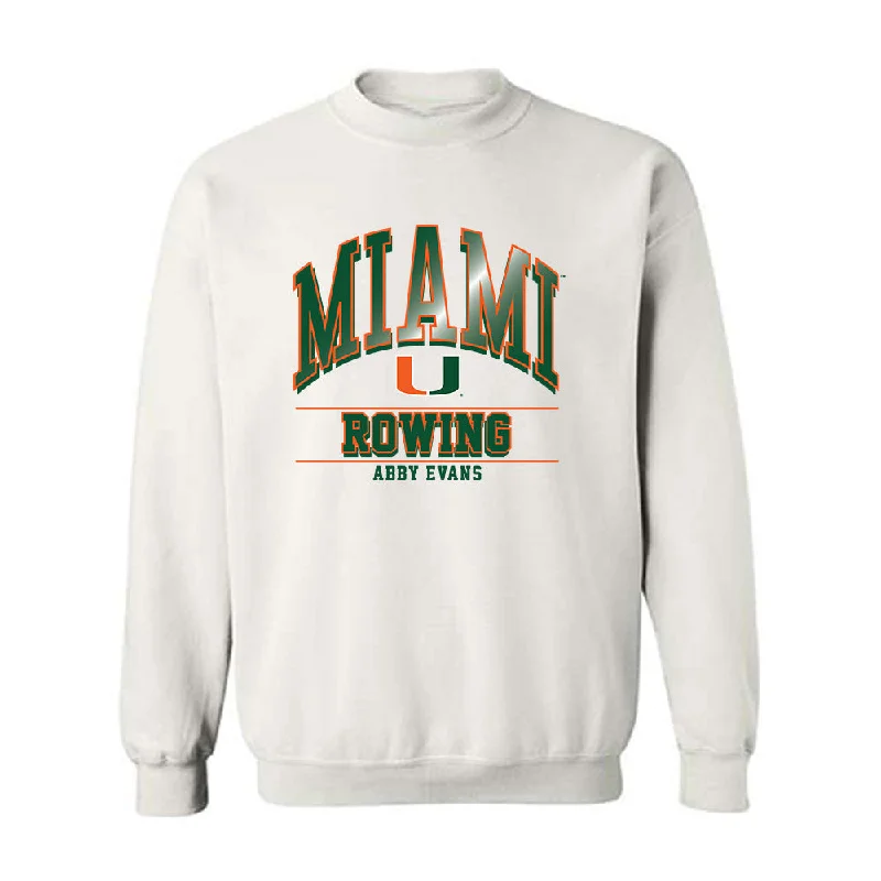 Miami - NCAA Women's Rowing : Abby Evans - Classic Fashion Shersey Crewneck Sweatshirt Hoodie with Pattern Geometric Abstract