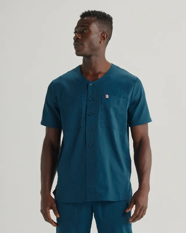 TENCEL™ Senja‎ ‎ Baseball Jersey Scrub Top Metallic Jersey Tee