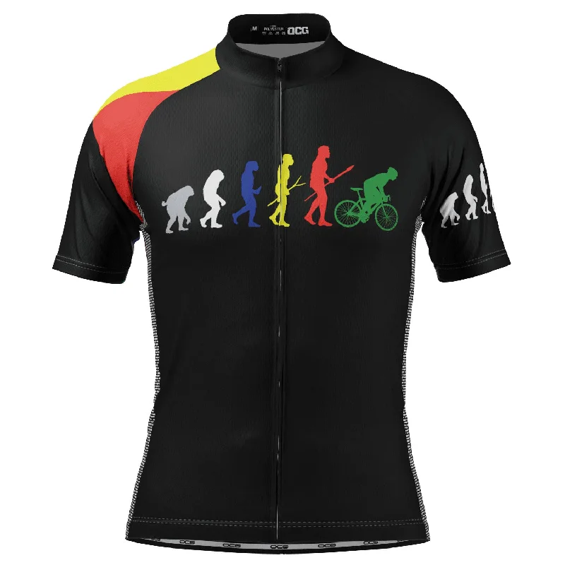 Men's Evolution of Man Short Sleeve Cycling Jersey Daily Wear Jersey Tee