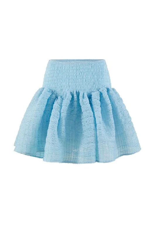 PASTEL BLUE ARIA MINI SKIRT velvet skirt plush