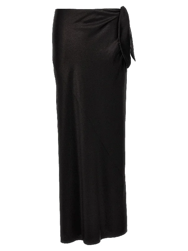 Knot Maxi Skirt linen skirt breathable