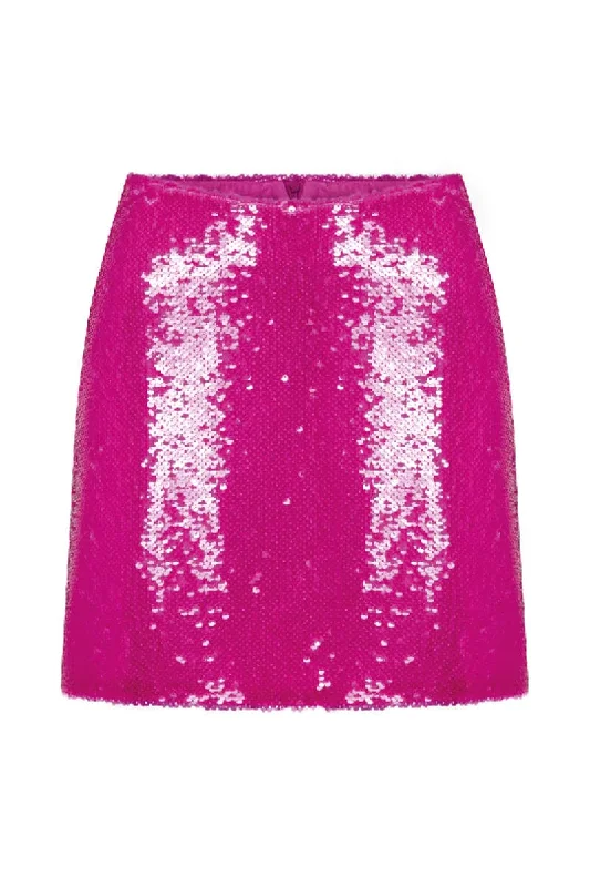 MARDE SUGAR SWIZZLE SEQUIN MINI SKIRT high slit skirt