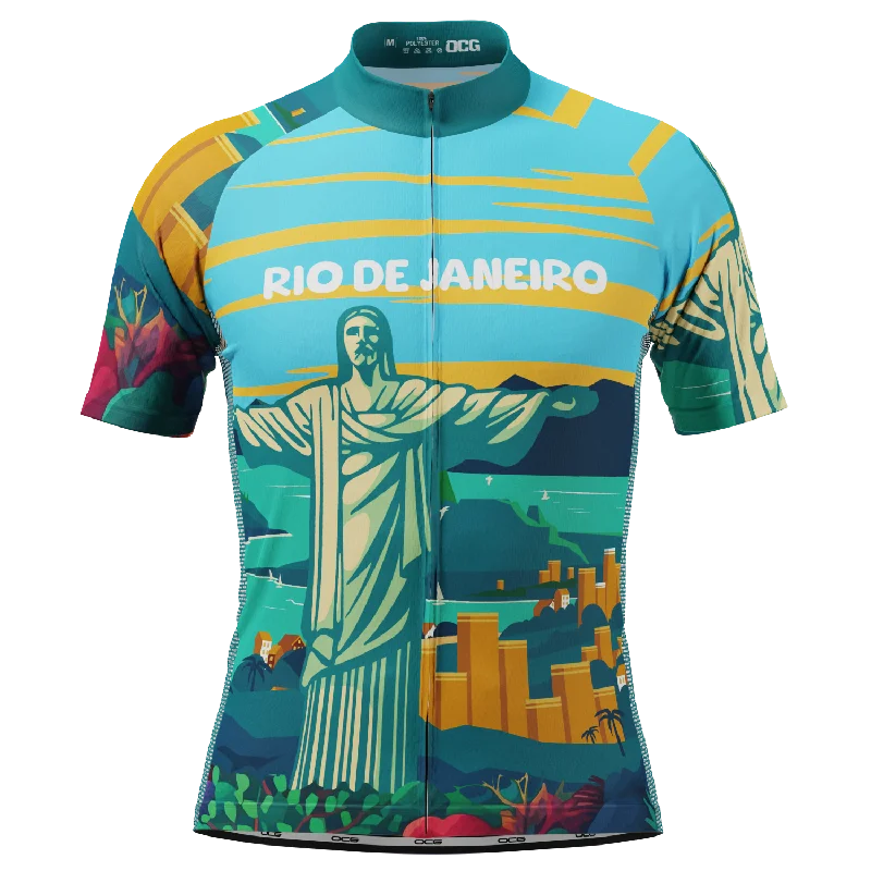 Men's Around The World - Rio de Janeiro Short Sleeve Cycling Jersey Casual Jersey Blouse