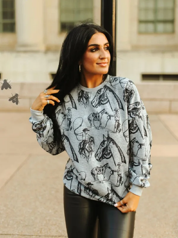 The Dandy Doodle Sweatshirt Hoodie with Monochrome Minimalist Simple