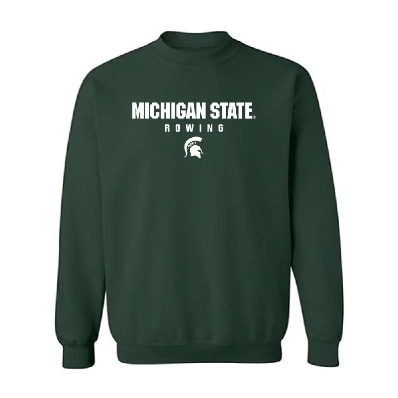 Michigan State - NCAA Women's Rowing : Braeden Tokar - Classic Shersey Crewneck Sweatshirt Hoodie with Ribbed Neckline Snug Warm