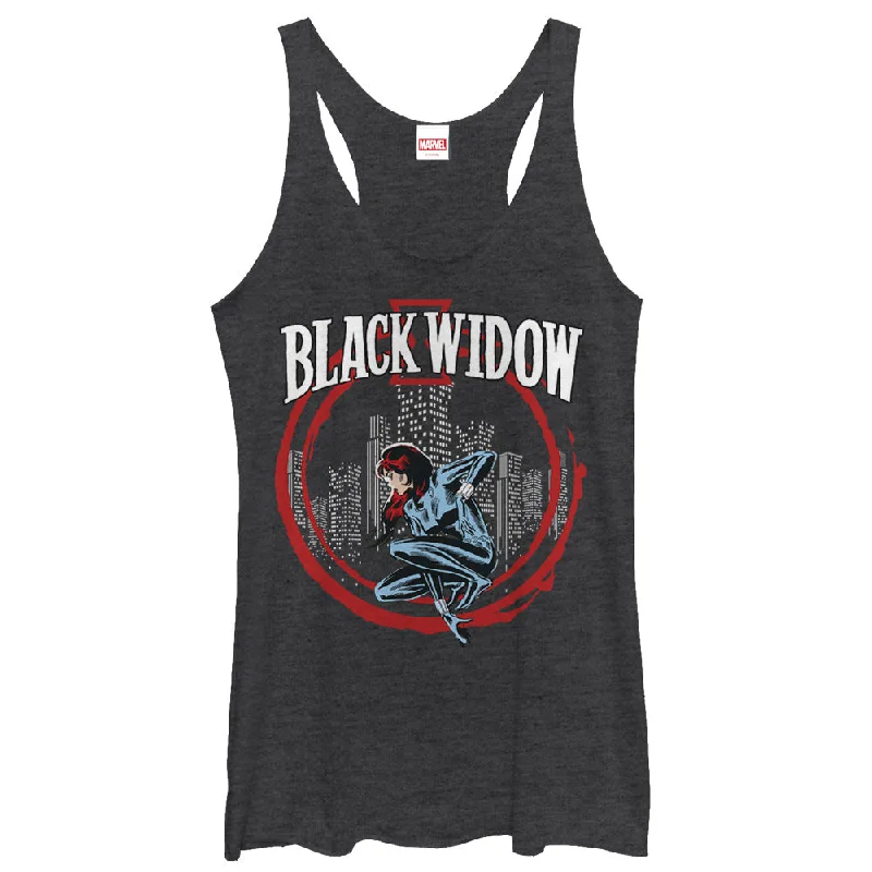 Women's Marvel Black Widow Circle Racerback Tank Top sexy tank top